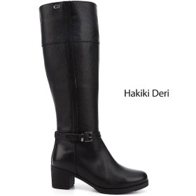 Resim Gönderi(R) Gönderir Kadın Siyah Floter Fermuarlı Kalın Topuklu Hakiki Deri Çizme Gkzc13444564 Siyah 