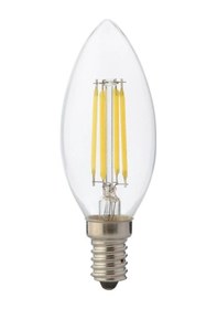 Resim Horoz 6 Watt E14 Duylu Rustik Led Ampul Sarı Işık Avize Ampulu İnce Duylu Mum Ampul 700 Lümen 