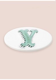 Resim The Mia Harf Bardak Altlığı Y Beyaz 