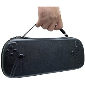 Resim Jeemson Sony Playstation Portal İçin Sert Kılıf - Elden Taşınabilir Çantası Pu Kumaş İç Çapraz Desenli Ayarlanabilir Eldiven Kordonlu 
