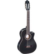 Resim Ortega RCE141BK Elektro Klasik Gitar (Siyah) 