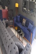 Resim evea mobilya Smyrna1001 Mavi-gri Chester Koltuk Takımı 