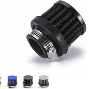 Resim Gümüş-evrensel Araba Hava Filtresi 25mm Motosiklet Soğuk Hava Girişi Yüksek Akış Karter Havalandırma Kapağı Mini Ha 