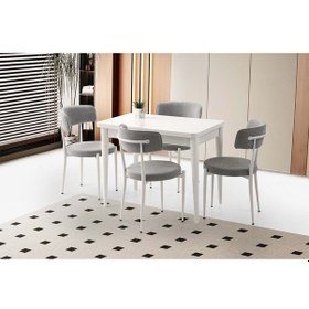 Resim Mobilgen Sadece Masa Beyaz 65+65 Gonca Açılabilir Masa Beyaz 