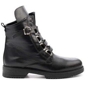 Resim Siyah Hakiki Deri Kadın Bot & Bootie K02351137403 Siyah 