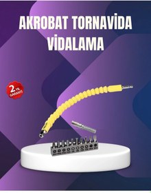 Resim Ceylan Adam 12 Parça Vidalama Uç Seti Akrobat Tasarım Dayanıklı Metal 