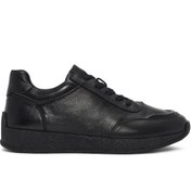 Resim Men's Black Lace-up Leather Sneaker Derimod