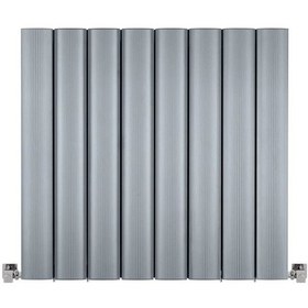 Resim 600x555mm Amber Yatay Gümüş Gri Alüminyum Radyatör Standart Bağla 