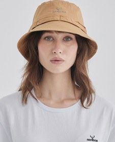 Resim Nordbron Intre Camel Unisex Logolu Yazlık Kova Şapka Geniş Pamuklu Iç Astarlı Detaylı Trend Spor Bucket 