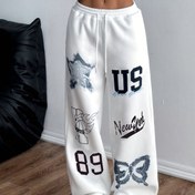 Resim Kadınlar için Günlük Geometrik Desenli Jogger Pantolon - Canlı Pembe Siyah Grafiklerle, Elastik Bel Bağcıklı, Her Mevsim Sokak Giyimi ve Rahatlık İçin Pantolon, Makinede Yıkanabilir, Koşu Pantolonları, Sokak Stili Modası, Konforlu Kalıp 