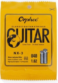 Resim Orphee Nx-3 Klasik Gitar İçin 10 Adet Nylon 3.Tel G-Sol Teli-10Lu 