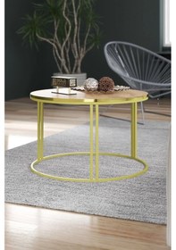 Resim Uslucan Alışveriş Orta Sehpa Tekli Special Lüx Gold Ceviz Çok Renkli 