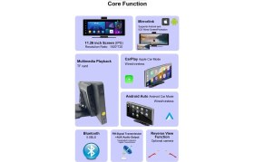 Resim Premium MB-250-2 10 Inç 4K Carplay ve Android Uyumlu Yeni Nesil Ön - Arka Kamera 