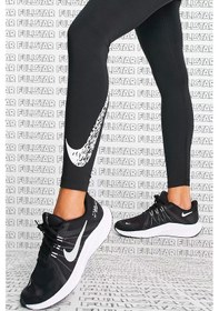 Resim Nike Dri Fit Leggings Big Swoosh Black İki İç Cepli Toparlayıcı Tayt Siyah 