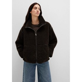 Resim Mavi Loose Fit Dik Yaka Kadın Ceket (M1110719-70219) 