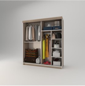 Resim Kenzlife Gardırop Sürgülü Kapaklı Kapılı 160 Papatya Crd Gardolap Dolap 