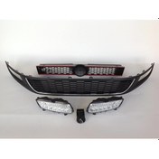 Resim VOLKSWAGEN POLO 2010-2014 KROM PANJUR ORTA IZGARASI LED SİS SET 