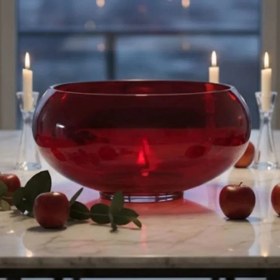 Resim Renkli Transparan Boyalı Büyük Gondol Dekoratif Sunum & Servis Kasesi 