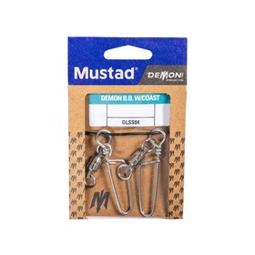 Resim Mustad Demon Bilyalı Klipsli Fırdöndü DLSS004 - Standart / NO:4 - 3LÜ 