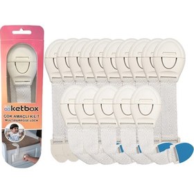 Resim Ketbox Çocuk Bebek Çekmece Dolap Güvenlik Kilidi Çok Amaçlı Kilit 15 Adet Çok Renkli 