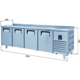 Resim Galleyz Tezgah Tip Buzdolabı - 4 Kapılı - 250x60x85 Cm 