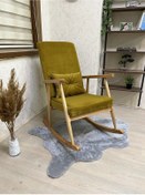 Resim Asedia Trend Naturel Hardal Sallanan Sandalye 