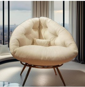 Resim AVYNA Geniş Oturma Alanlı Modern Berjer Tekli Koltuk | Dinlenme & Kitap Okuma Koltuğu 