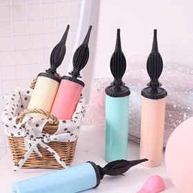 Resim 1 Adet Manuel Balon Pompası - Pastel Makaron Renkleri (Sarı, Pembe, Nane Yeşili, Lavanta) El Tipi Elektriksiz Şişirici Noel, Doğum Günleri, Düğünler & Açık Hava Partileri İçin - Taşınabilir Balon Aksesuarları, Balon Süslemeleri, Bayram Etkinlikleri, Şık Aksesuar, Kompakt Tasarım, Parti Ev Sahipleri 