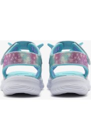Resim Skechers Jumpsters Sandal - Butterfly Brites Küçük Kız Çocuk Mavi/Multi Işıklı Sandalet 303109N Aqmt 