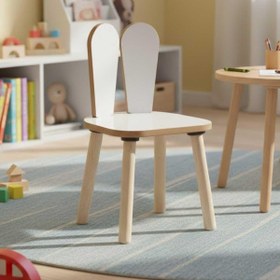 Resim Alfa Country Montessori Çocuk 1 Adet Bunny Sandalye Beyaz 