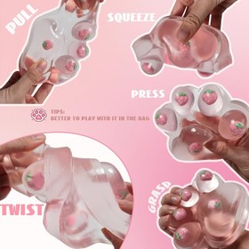 Resim Büyük Çilek Kedi Pati Sıkma Oyuncak - Sevimli TPR Rahat Fidget Oyuncak, Sıkma ve Döndürme Özellikleri ile, Ofis Eğlencesi için Karışık Renkler, Doğum Günü Partisi Hediyeleri, Cadılar Bayramı Noel Hediyeleri, Karnaval Ödülleri, Kedi Severler için Yenilikçi Hediye, Kedi Oyuncak, Canlı Tasarım, Dayanıklı Oyuncağı, En İyi Noel için, Mükemmel Şükran Günü için, Çok Yönlü Ödül, Çocuk Doğum Günü Hediyesi, Kişisel veya Küçük Noel Hediyesi, Festif Çiftler için Uygun, Uygulama Aracı | Rahat Dekorasyon | 