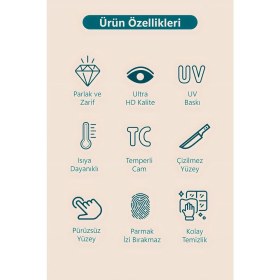 Resim Harikabirev|odun Ağaç Damarı Motifli |çizilmez Cam Kesme Tahtası 