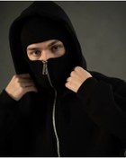 Resim LAND MODA Kar Maskeli Ninja Unisex Sweatshirt Hırka 2iplik kalın polar 