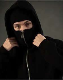 Resim LAND MODA Kar Maskeli Ninja Unisex Sweatshirt Hırka 2iplik kalın polar 