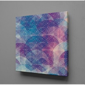 Resim Pembe Mavi Mor Kanvas Tablo 30x30cm 