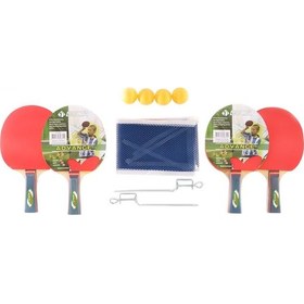 Resim Delta Advance Masa Tenisi Seti - 4 Masa Tenisi Raketi + 4 Pinpon Topu + File & Demir 