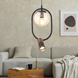 Resim Miraç Tekli Modern Sarkıt Oturma Odası Salon Sarkıt Avize Apliqa