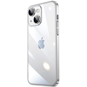 Resim Kaptin Kaptin Iphone 14 Uyumlu Kılıf Kamera Lens Darbe Emici Şeffaf Kenarları Renkli Sert Silikon Kapak iPhone14--24456 