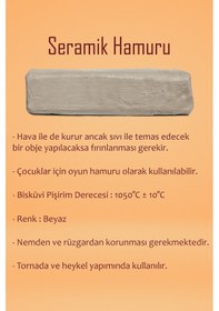 Resim Seramik Hamuru 3 Kg Ebeşuar 6x15 Ml Akrilik Merdane Vernik Seti 