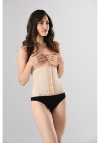 Resim Miss Fit 1 Beden Küçülten Agraflı Kadın Bel Korse Ten S-M Çok Renkli 