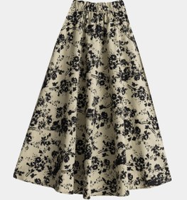 Resim Vintage Flora Etek Bej 