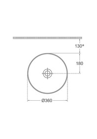 Resim Isvea Infinity Tezgah Üzeri Lavabo 36CM Antrasit 