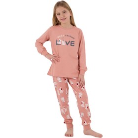 Resim Roly Poly Kız Çocuk Uzun Kollu Pijama Takım Pembe - Pembe / 2-3 Yaş 