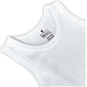 Resim Novibaby 10'lu 0-3 Ay Ribana Bebek Atlet Body Zıbın Beyaz Raporlu Çıtçıtlı 100% Pamuk Beyaz 