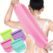 Resim 1 Adet Uzun Sırt Peeling Havlusu - Zor Ulaşılabilir Bölgeler İçin Ekstra Uzun Vücut Temizleyici, Nazik Peeling Kumaşı, Canlı Renkler (Pembe, Turkuaz, Mor), Kokusuz, Dayanıklı Banyo & Duş Esansiyeli, Duş için Sırt Temizleyici, Uzun Sap Tasarımı, Yumuşak Peeling Malzemesi, Kişisel Bakım, Kolay Tutuş, Yüksek Kalite Ovma, Cilt Bakım Rutini 