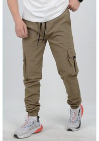Resim Edwoxmen Erkek Slim Fit Cepli Beli Ve Paçası Lastikli İnce Spor Pantolon Yeşil Edw071-yeşil Yeşil 