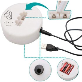 Resim Ema Dükkan Geyik Neon Led Gece Lambası Usb Pilli Dekoratif Masa Lambası Çocuk Odası Yılbaşı Işıklı Lamba 