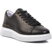 Resim Hammer Jack Siyah-Beyaz Deri Erkek Sneaker 