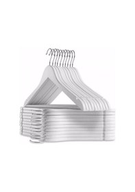 Resim 9'lu Ahşap Görünümlü Plastik Elbise Askısı 