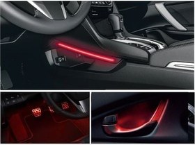 Resim Honda Civic Fc5 2016-2020 Ayak-Kolçak-Vites Konsol Aydınlatma Ambians- Kırmızı 
